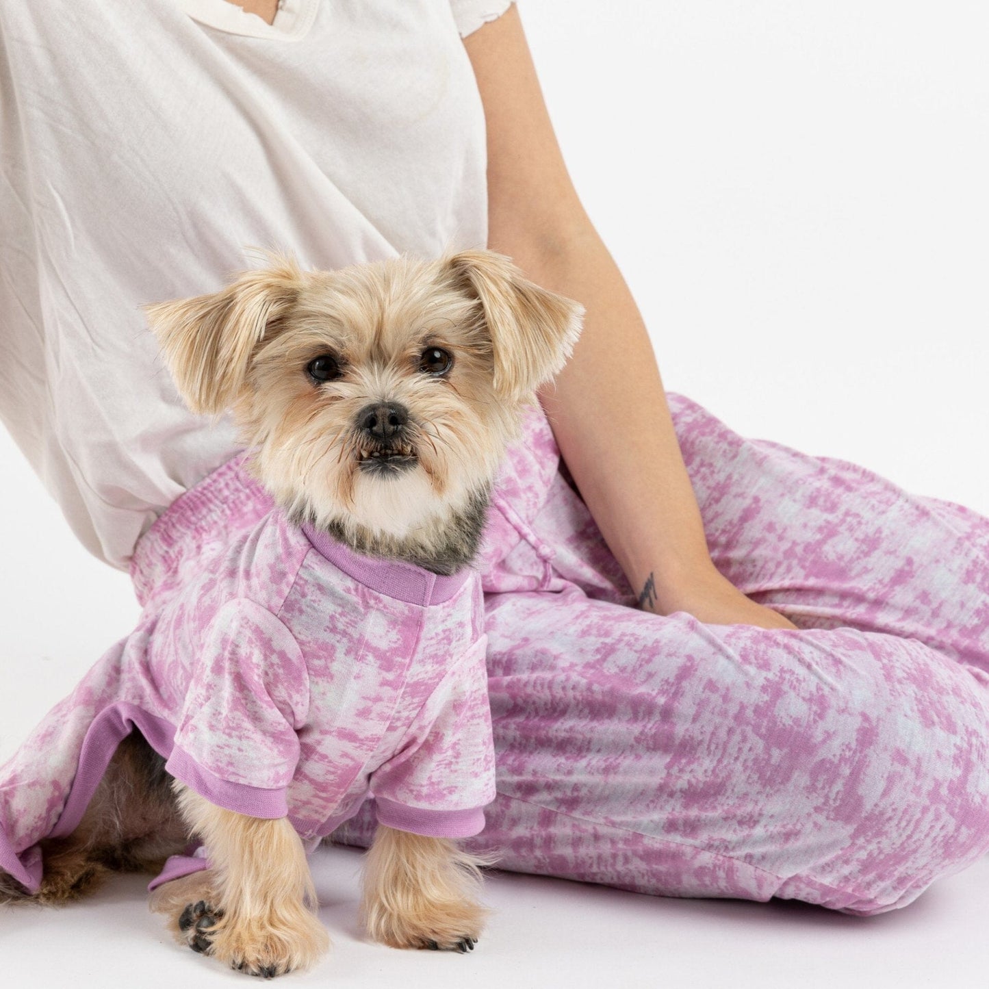 Matching Human & Dog Pajama - Pink Tie Dye coffeewithmeeeee 